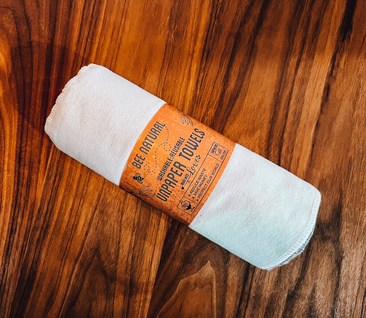 So excited to use my Reusable Unpaper Towels from @earthbeybee13 😄 this is such a great idea to save money and reduce waste while cleaning. For sustainable, natural cleaning products be sure to check out earthbeybee.com 🧼🧺 13Love!