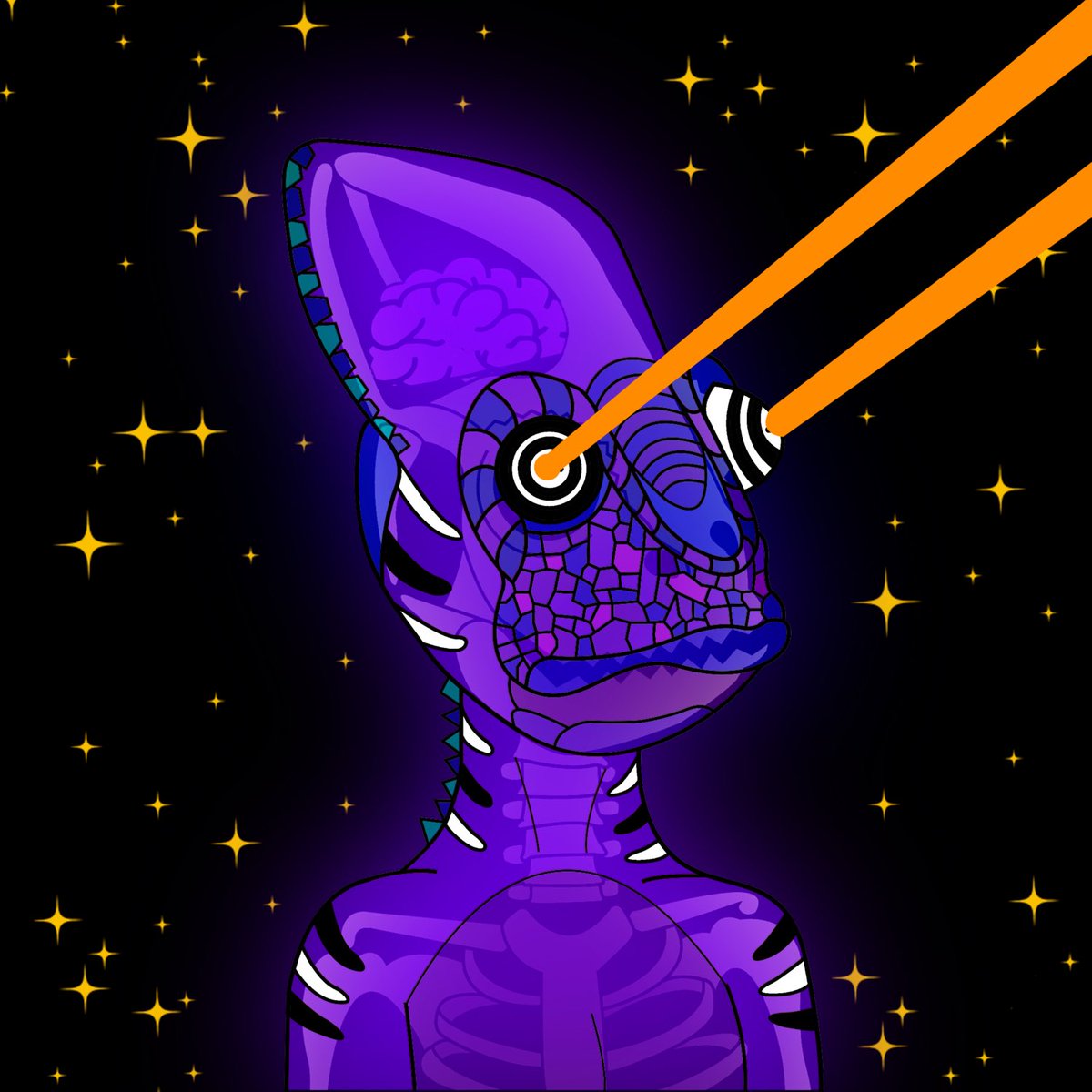 AnimaliensNFT's tweet photo. Someone just pulled this Ghost 👽💚💜 https://t.co/MCyZHGdQnA