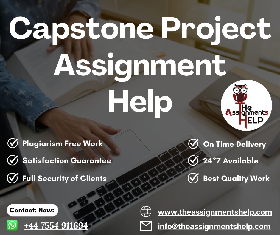 tasignmentshelp's tweet image. The students have to submit their capstone in the final year of their degree program.
Order Your Capstone Assignment & get 20% off
#capstoneassignmenthelp #capstoneprojectassignment #capstoneprojectassignmenthelp #capstoneWriting #capstonehelp #assignemt  #theassignmentshelp