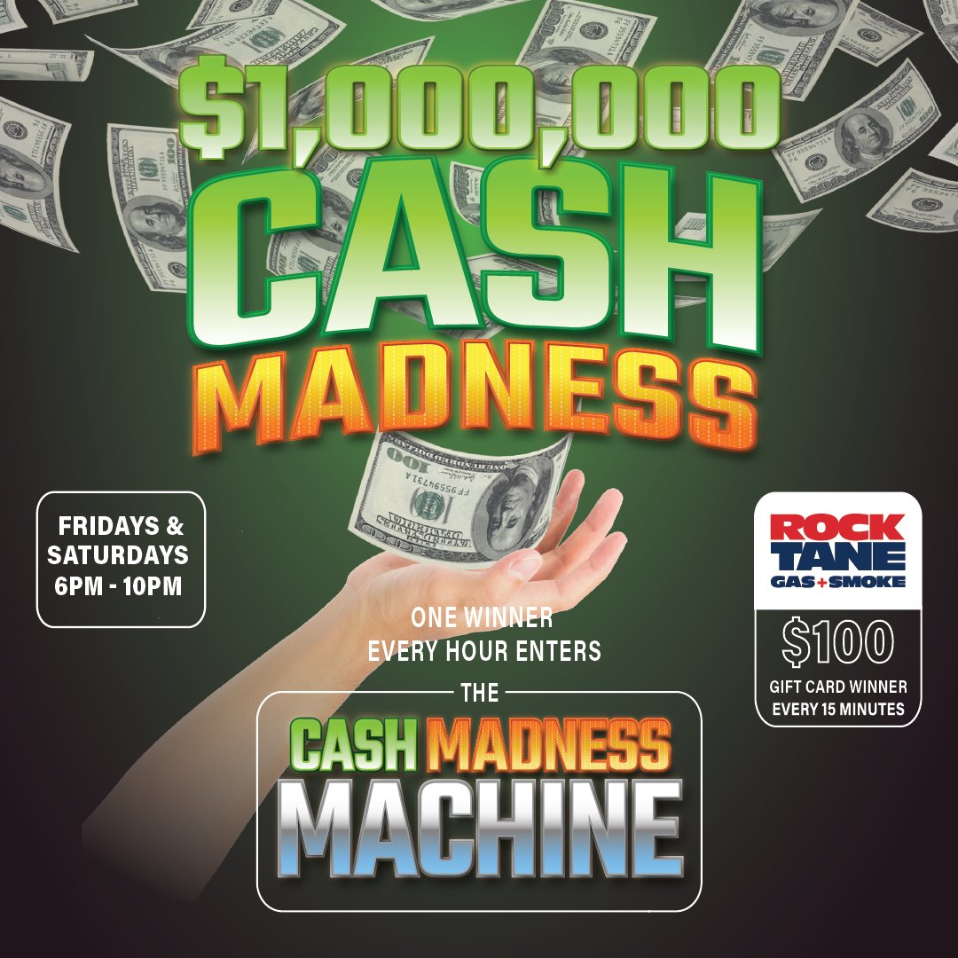 And we're back at $50K this week with the progressive bill in the Cash Madness Machine! Congratulations to Scott and Kenneth on winning the two our $25K lucky bill🤩

This could be you! Join us every Friday and Saturday for the big win🤘🏼 #hardrocksacramento