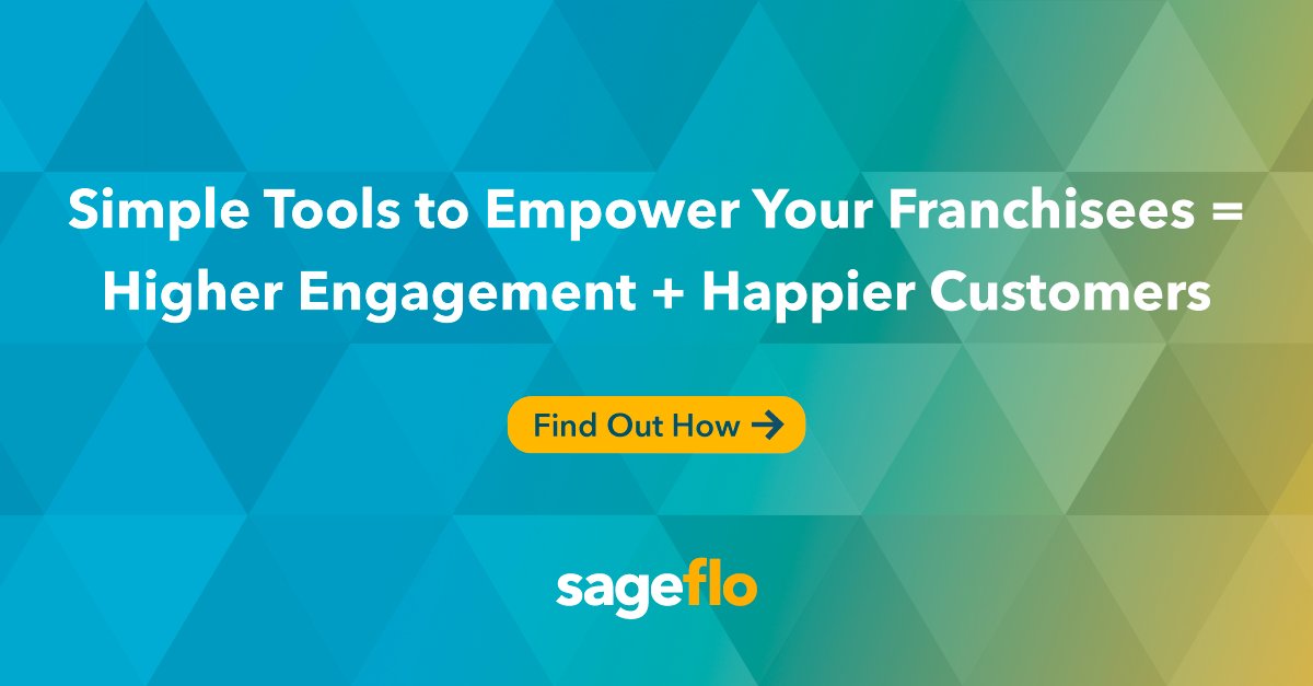 sageflo's tweet photo. Simple Tools to Empower Your Franchisees = Higher Engagement + Happier Customers

With Sageflo Distributed Marketing, franchise brands increase hyper-localized email and SMS messaging, driving connection with local customers.

Find out how: https://t.co/zTR8u0S2zt https://t.co/lnEL2q51s6