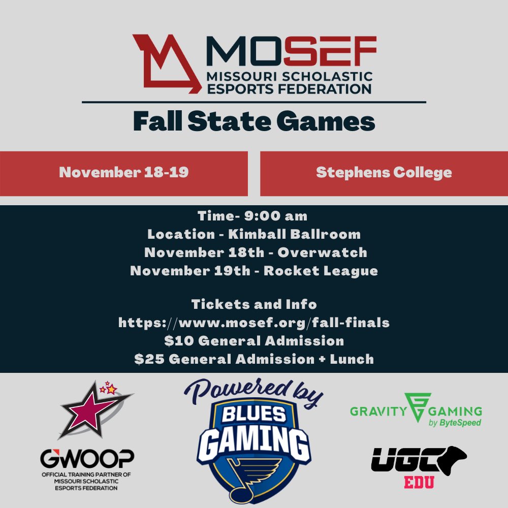 It all kicks off tomorrow! Tickets available at the door. We will also be streaming the action live at twitch.tv/moseforg. 

<a href="/bluesgaming/">Blues Gaming</a> <a href="/UGCevents/">UGC</a> <a href="/GwoopAcademy/">Gwoop</a> <a href="/gravitygamingpc/">Gravity Gaming by ByteSpeed</a> <a href="/StephensEsports/">Stephens Esports</a>