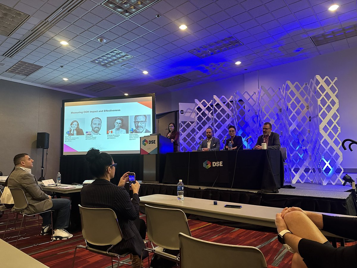 Starting off with a great session on measurement and impact with @KymFrank from <a href="/Motionwrks/">Motionworks AI Inc.</a> Dylan Mabin from <a href="/GeopathOOH/">Geopath</a> <a href="/AmandaDorenberg/">Amanda Dorenberg</a> form <a href="/COMMBCA/">COMMB</a> and @gideonadey from GUROOH #DSE2022