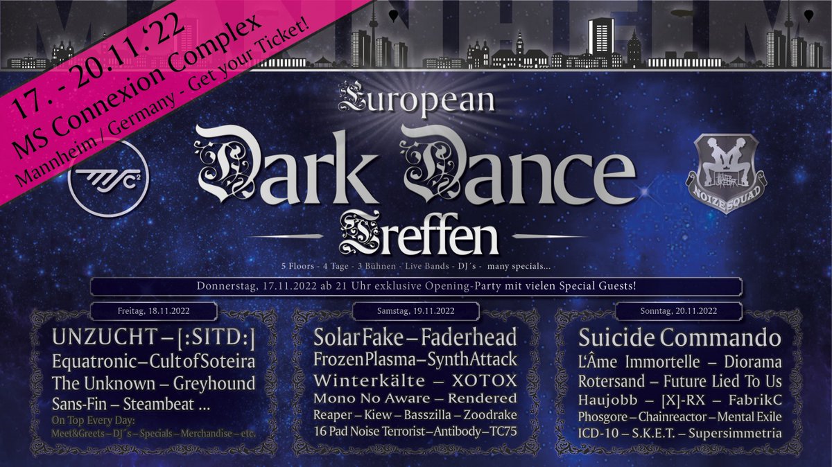 eda_eda's tweet image. Heute Abend und dann das ganze Wochenende in #mannheim #euddt #darkdance #msconnection