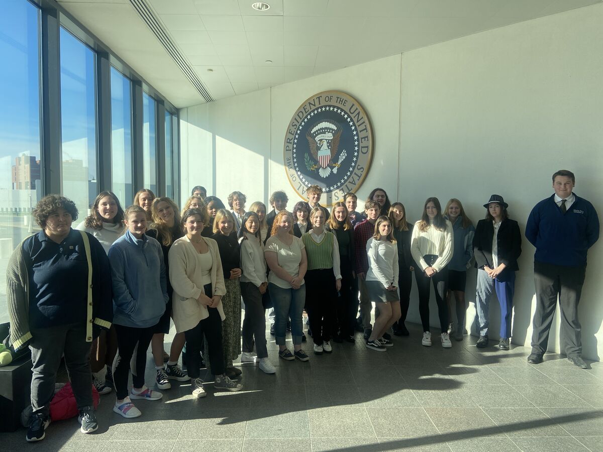 HHS Civics class visits the Kennedy Institute in Boston psqr.io/e0NBGO1xbw via <a href="/ParentSquare/">ParentSquare</a>