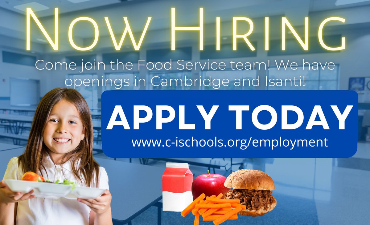 We have openings in many of our kitchens, apply today!!