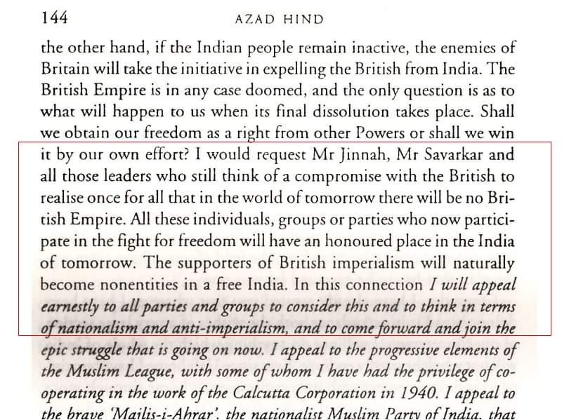 HomoRational's tweet photo. #Subhas_Chandra_Bose's Broadcast over #Azad_Hind_Radio (Germany) on 31 August, 1942). 
आज़ाद हिंद रेडियो से 31 अगस्त 1931को दिया गया सुभाष चन्द्र बोस का संदेश.
वे सावरकर और जिन्नाह ( और उनके जैसों) को चेतावनी दे रहे हैं। 
#Congress #supriyaSule https://t.co/XumqEOxPzg