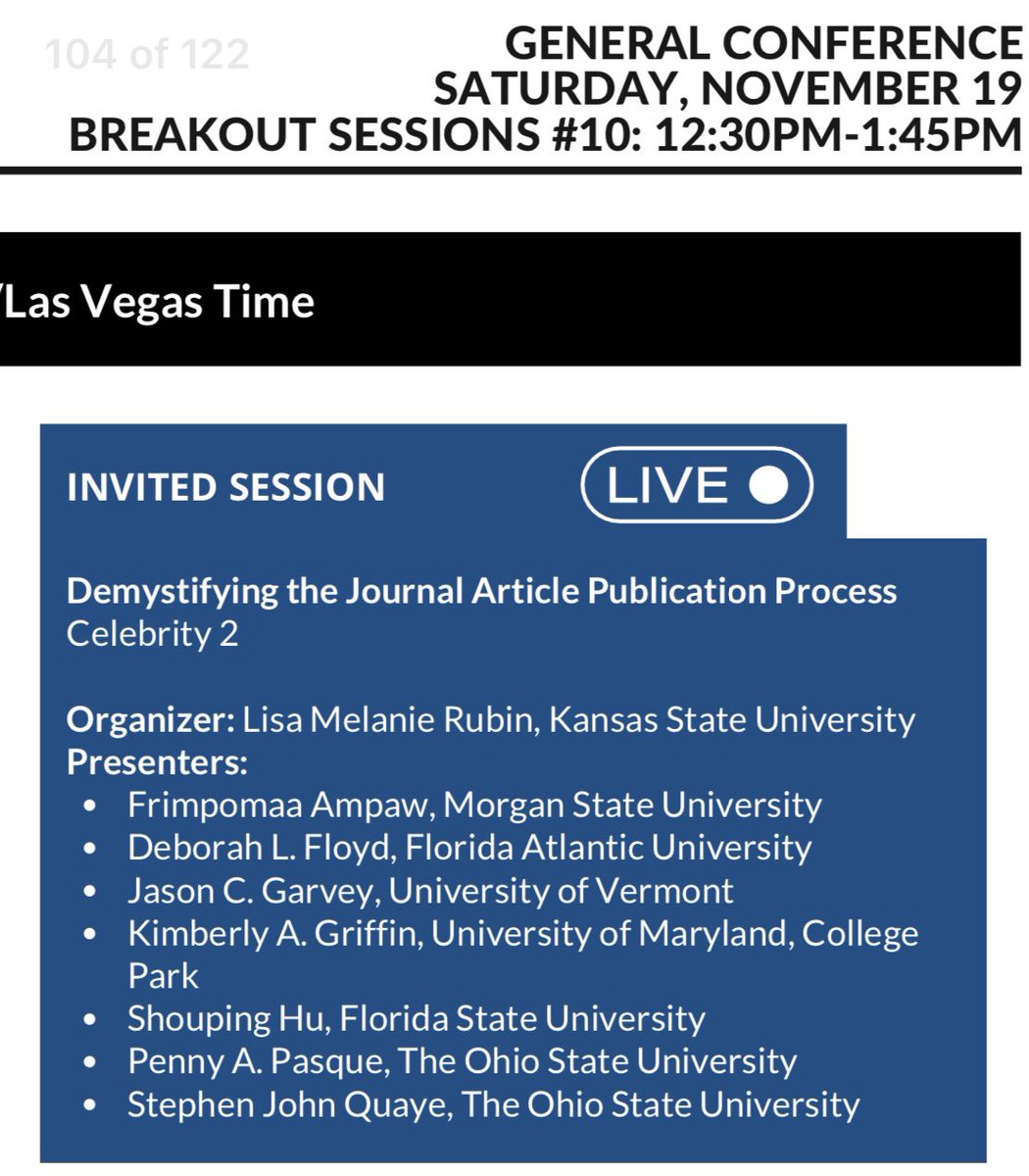 NACADA Journal (@nacadajournal) on Twitter photo Join coeditor <a href="/DrLisaRubin/">Dr. Lisa M. Rubin</a> at #ASHE2022 as she moderates the panel on demystifying the journal publication process followed by roundtables with editors from higher education journals on Saturday 11/19 at 12:30 PM in person and virtually! <a href="/ashegrads/">ASHE Grads</a> <a href="/ASHEoffice/">ASHE</a> Join coeditor <a href="/DrLisaRubin/">Dr. Lisa M. Rubin</a> at #ASHE2022 as she moderates the panel on demystifying the journal publication process followed by roundtables with editors from higher education journals on Saturday 11/19 at 12:30 PM in person and virtually! <a href="/ashegrads/">ASHE Grads</a> <a href="/ASHEoffice/">ASHE</a>