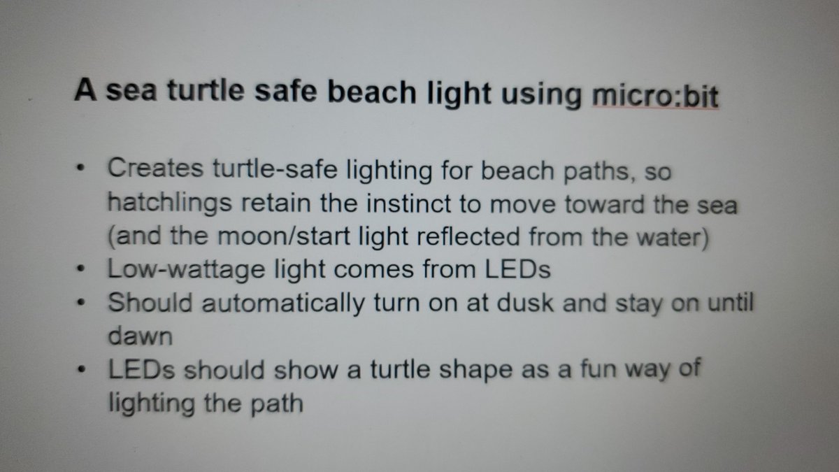 vickiemorgado1's tweet photo. Students in grade 6/7 at St. Philip coding a sea turtle safe beach light using @microbit_edu embedding @TeachSDGs, Catholic graduate expectations, #coding. #dpguidance with resources from @NatGeoEducation #microbitchampion #dpcdsb and using @nearpod for engagement. https://t.co/oPcdvqVF75