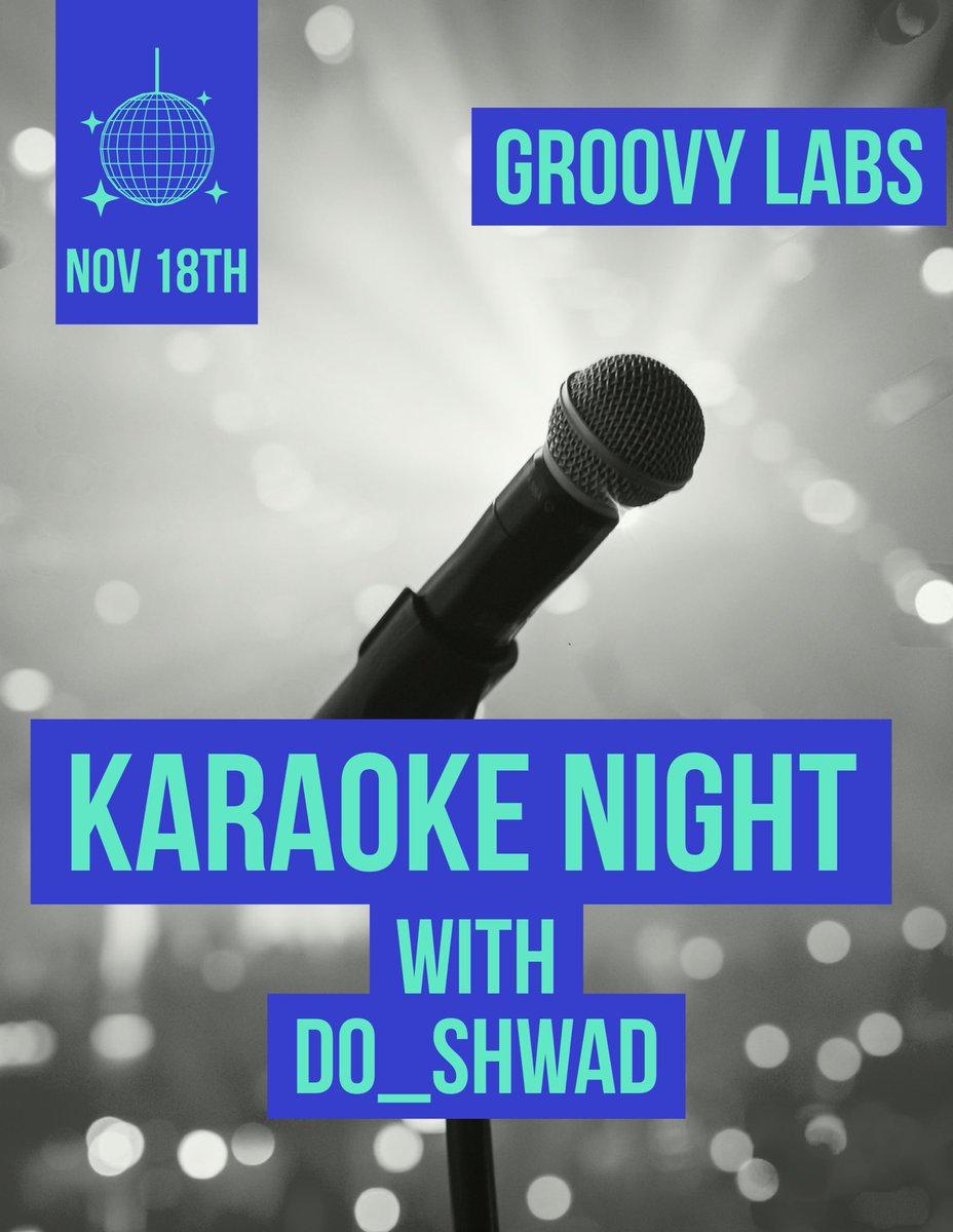 Do_Shwad's tweet photo. 💥Karaoke 
🍆Banter
🍻Drinks 
👀All the fun peeps 

Friday Nov. 17th 8pm EST 

@Groovy_Labs 

https://t.co/Ml1KJYvQ6S https://t.co/7E1fr4X2gJ