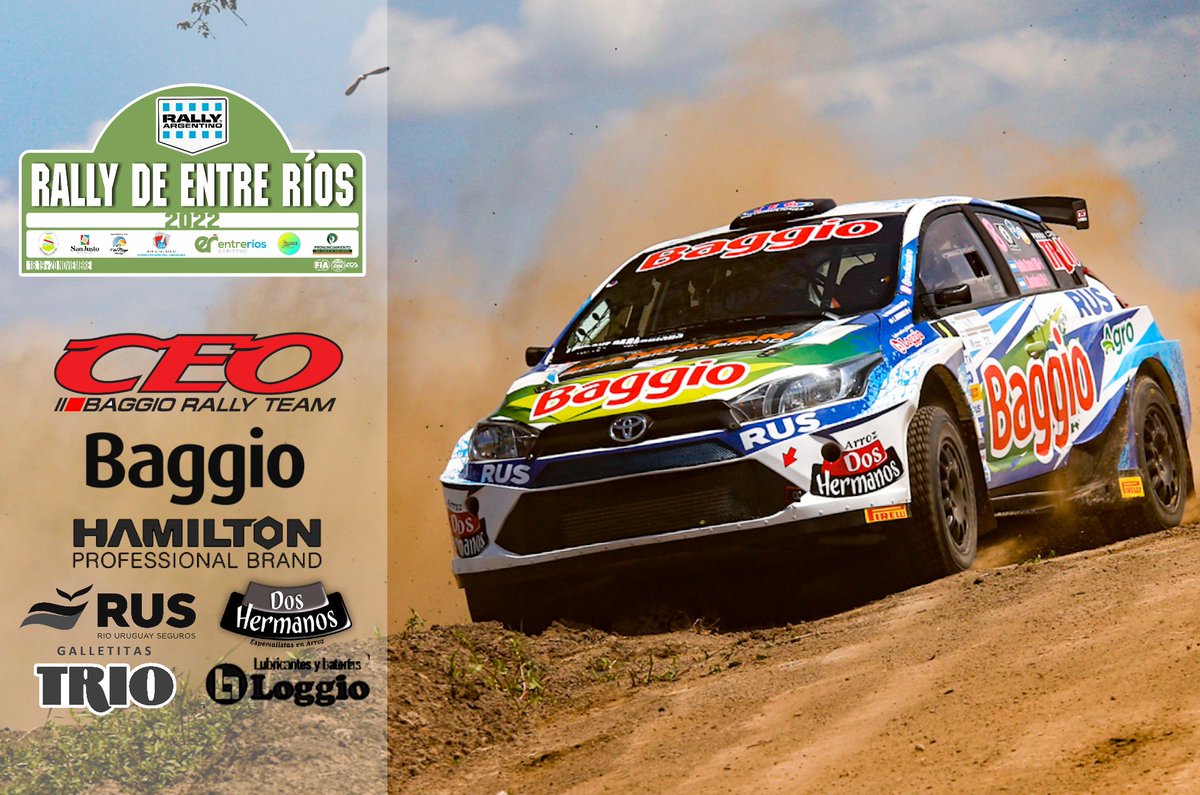 NadiaCutroRally's tweet photo. 🔜 Fin de semana de velocidad con el #RallyArgentino en el #RallyEntreRios 🚗💨💨

Baggio en tu vida 
Río Uruguay Seguros 
Hamilton Herramientas 
Arroz Dos Hermanos 
Galletitas Trío 

#CEO #ceobaggiorallyteam #rally https://t.co/k7QvUUvmst