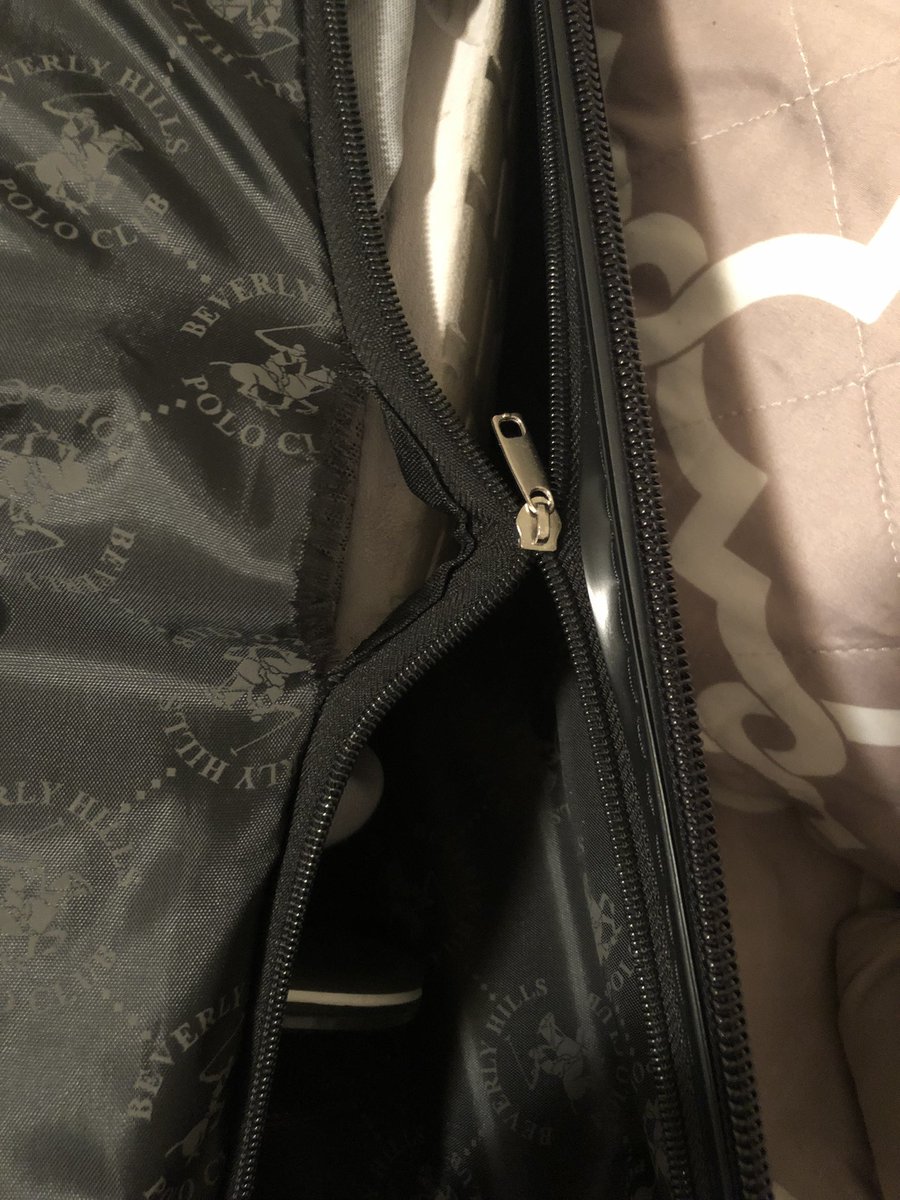 BrianChristein's tweet photo. @AmericanAir It didn’t and was told by gate agent it’s not gonna happen if damage occurs inside the bag. Bag is 1 week old and no longer operational. https://t.co/wgHPHSTh8C