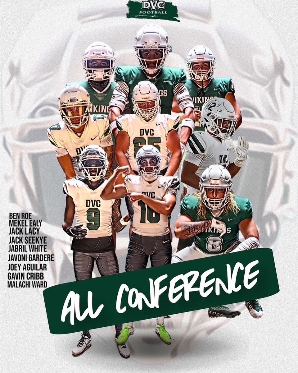 Your 2022 DVC Bay 6 All-Conference list. Congratulations guys ⚔️ #hornsup🤘
