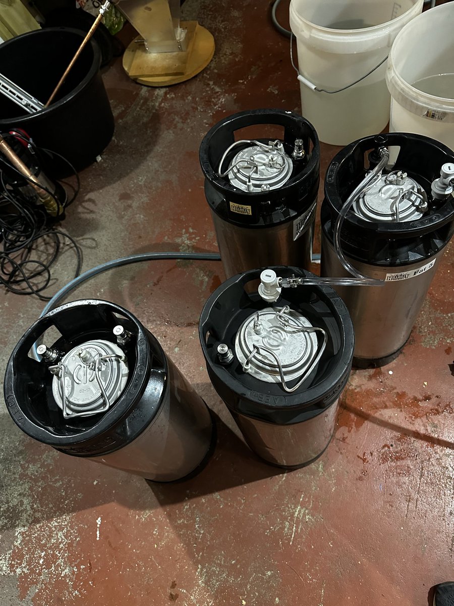 hillbillybrewer's tweet photo. Cleaning the kegs to get the last beer ready. It is called Shootin' Iron Pale Ale. 5.8% ABV and this time I was using Nugget and Lemondrop hops. https://t.co/voQKTg137b