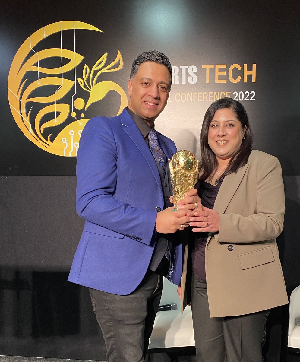 Well we weren’t expecting to lift the World Cup at <a href="/NewcastleUtd_FC/">NewcastleUnitedFC</a> today but we did at the exclusive <a href="/STGC2021/">SportsTech Global Conference</a> Sports Tech Global Conference. 

Some great speakers and innovative technology to engage future generations and communities in sport.