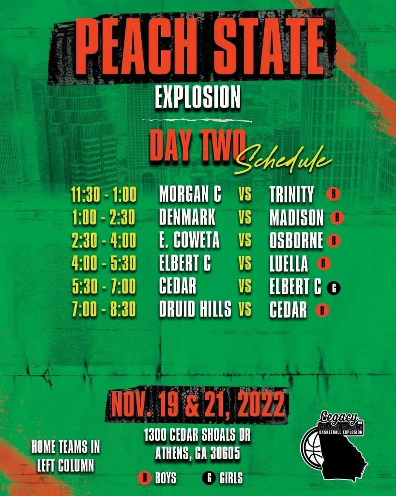 Basketball Season Is Here!!! Come support our Lady Jags &amp; Varsity Boys Basketball Teams in the 2022 Peach State Tournament