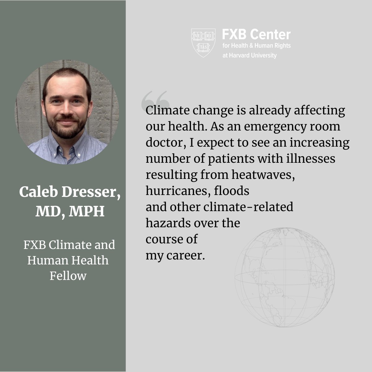 FXB Center for Health and Human Rights at Harvard (@fxbharvard) on Twitter photo As #COP27 winds down, FXB Fellow Dr. <a href="/caleb_dresser/">Caleb Dresser MD MPH</a>, who helped review the 2022 <a href="/LancetCountdown/">The Lancet Countdown on Health and Climate Change</a> & write a supplement on northeastern USA, shares some thoughts on #climate change challenges. Full report: bit.ly/3hQ73Nw
Supplement: bit.ly/3EFXOYW
#LancetClimate22 As #COP27 winds down, FXB Fellow Dr. <a href="/caleb_dresser/">Caleb Dresser MD MPH</a>, who helped review the 2022 <a href="/LancetCountdown/">The Lancet Countdown on Health and Climate Change</a> & write a supplement on northeastern USA, shares some thoughts on #climate change challenges. Full report: bit.ly/3hQ73Nw
Supplement: bit.ly/3EFXOYW
#LancetClimate22