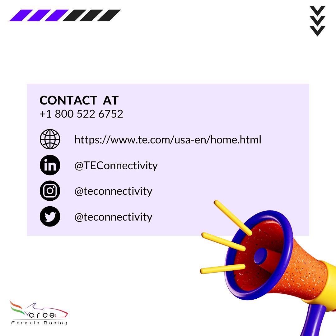 We are grateful to <a href="/teconnectivity/">TE Connectivity</a> and  elated to receive their shipments for our EV.

Your support has helped us immensely to grow as a team. We look forward to the continued success of this relationship moving forward!✨

#fsae #formulastudent #fsindia
