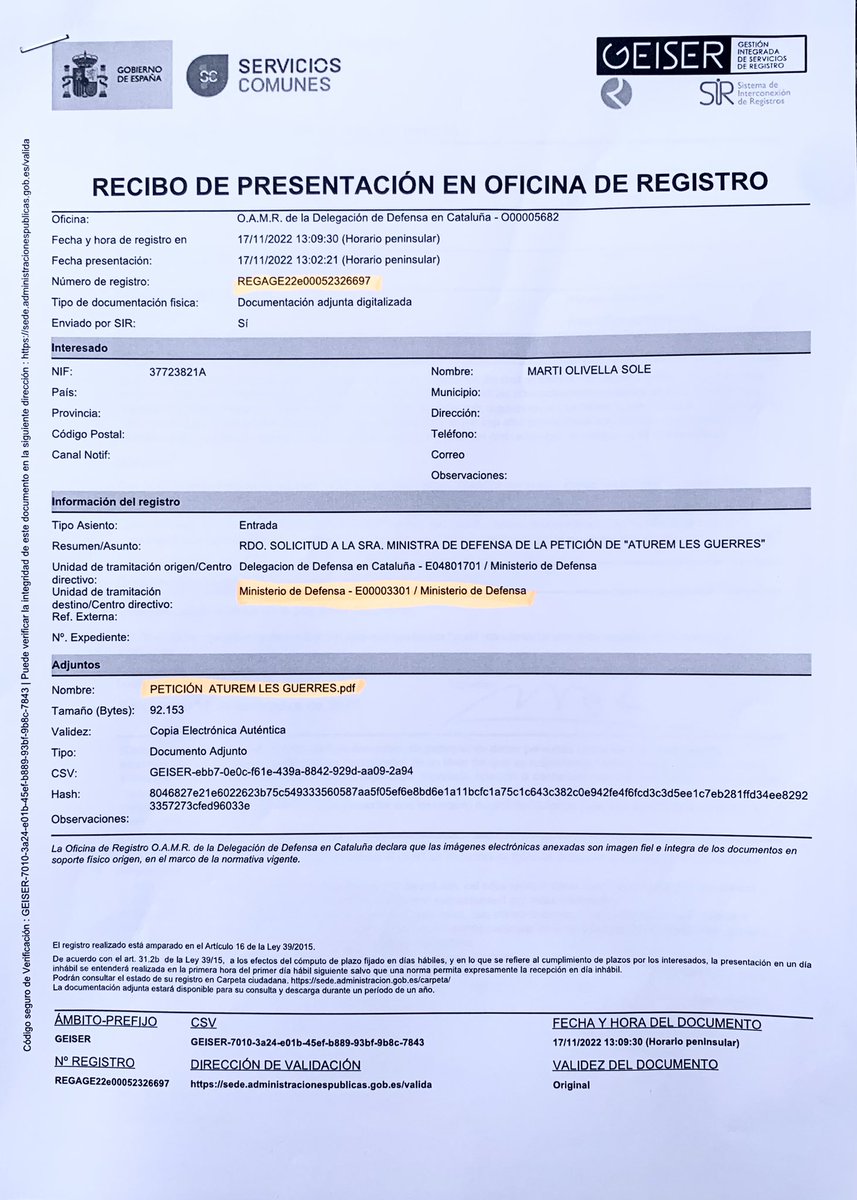LluitaNV's tweet photo. #Aturemlesguerres passa del silenci a l’acció amb la 2a fase de pressió als governs, per la pau i per posar les bases d’agrupacions civils de defensa territorial noviolenta.
S’ha fet arribar petició de posicionament a la ministra #MargaritaRobles @Defensagob

📸 @lluisbrunet https://t.co/5sPkXOLKfq