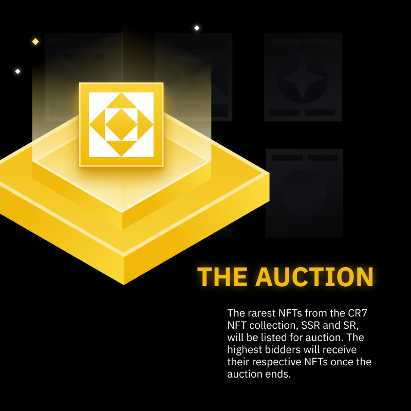 binance's tweet photo. If you're an existing #Binance user looking to get your hands on an item from the CR7 NFT collection, there are a few ways:

🔸 Subscription mechanism
🔸 Auction

Here's what you can look forward to ⤵️