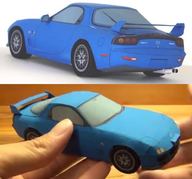 1997`s Mazda RX-7 - FD Paper Model In 1/30 Scale - by Pacaroom