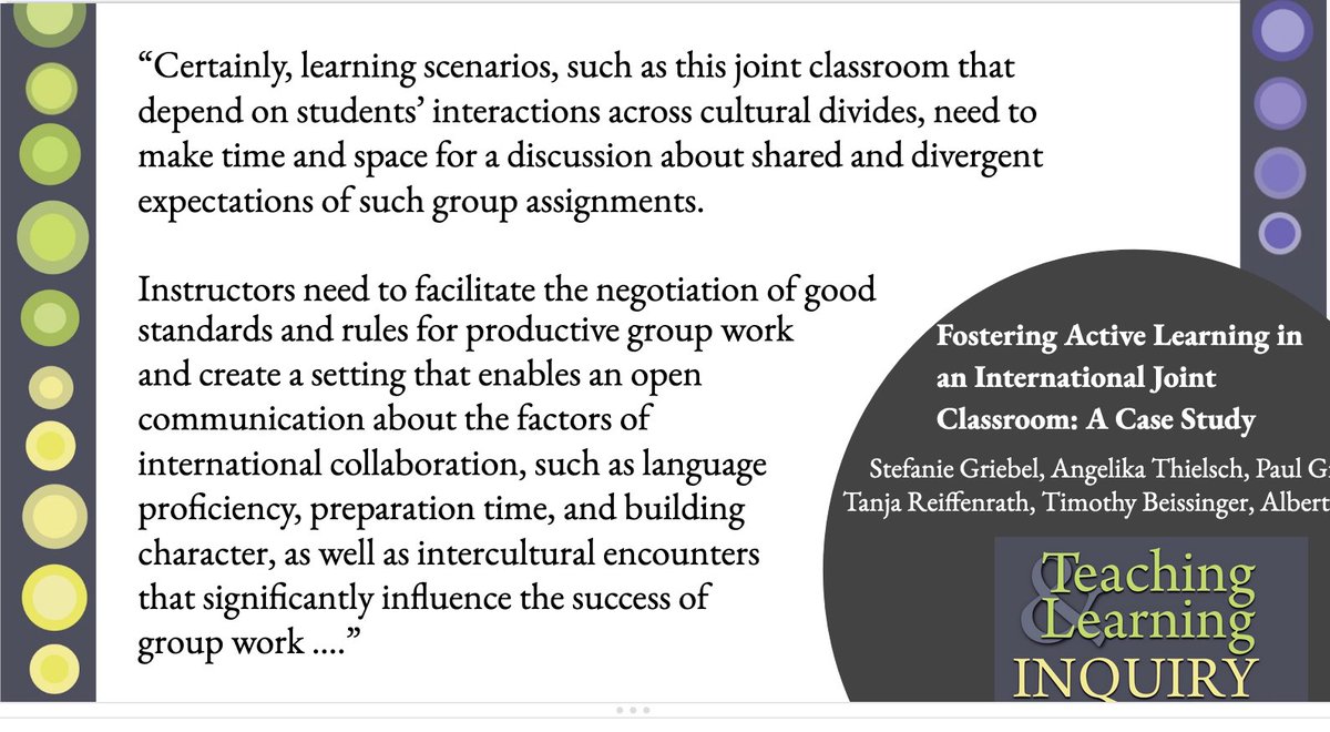 Teach&Learn Inquiry (@tli_issotl) on Twitter photo Fascinating case study of active learning in a joint classroom in German & Ugandan unis. Scholars Griebel, Thielsch, Gibson, Reiffenrath, Beissinger, & Chiteka critically examine students' perceptions of enjoyment & success in multiple activities. @ISSOTL journalhosting.ucalgary.ca/index.php/TLI/… Fascinating case study of active learning in a joint classroom in German & Ugandan unis. Scholars Griebel, Thielsch, Gibson, Reiffenrath, Beissinger, & Chiteka critically examine students' perceptions of enjoyment & success in multiple activities. @ISSOTL journalhosting.ucalgary.ca/index.php/TLI/…