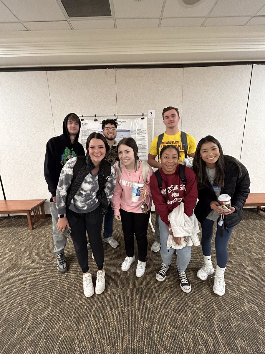 Learned about multiple different topics at the Undergraduate Research Event with a few of my classmates <a href="/MSUTexas/">Midwestern State University</a> #mcom1233 <a href="/hubbard_27/">Caden Hubbard4️⃣</a> <a href="/ChelseaOverton2/">Chelsea Overton</a> <a href="/elaineau03/">Elaine Au</a> <a href="/pocowatchit_/">Avery Pocowatchit</a> <a href="/JesusFMorenoC/">Jesus F. Moreno C.</a>