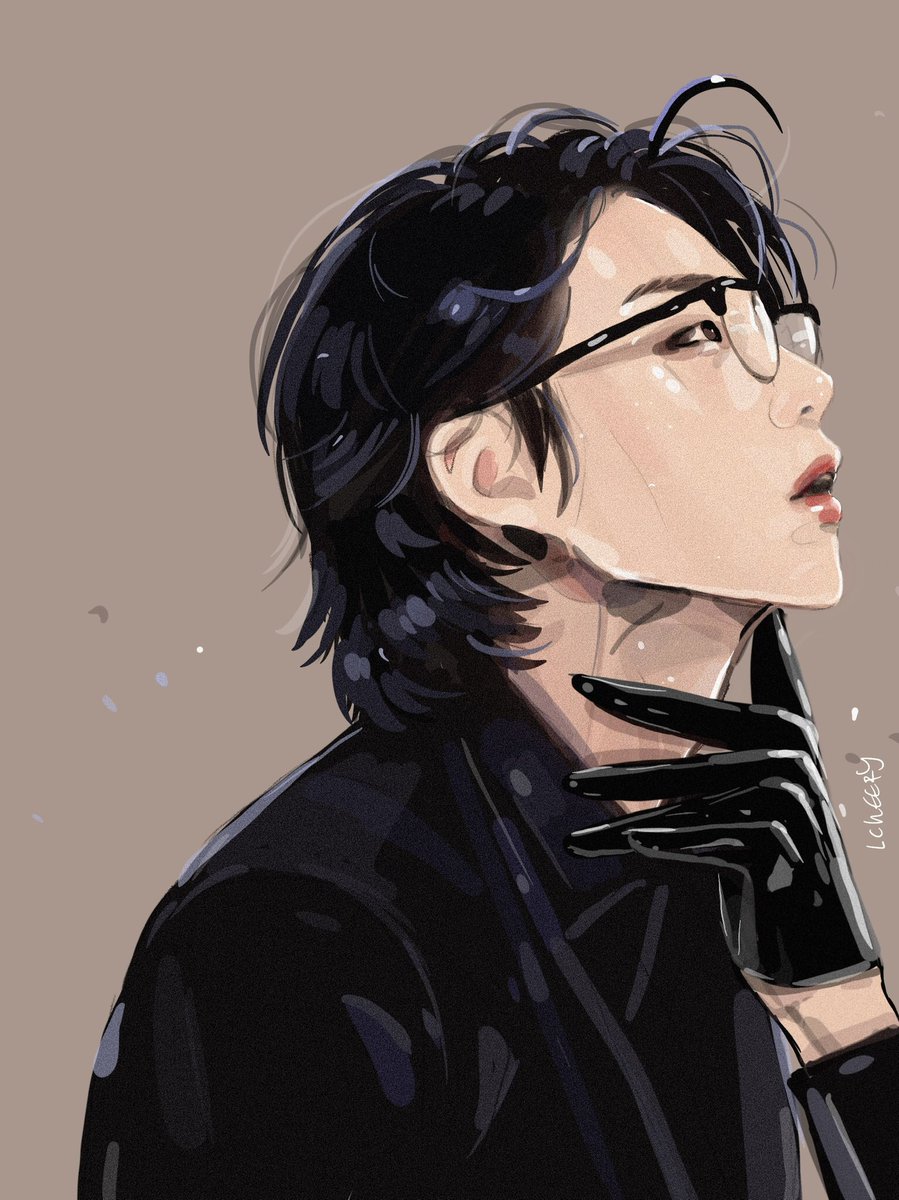「yoongi with leather gloves 」|lcheery | commissions openのイラスト