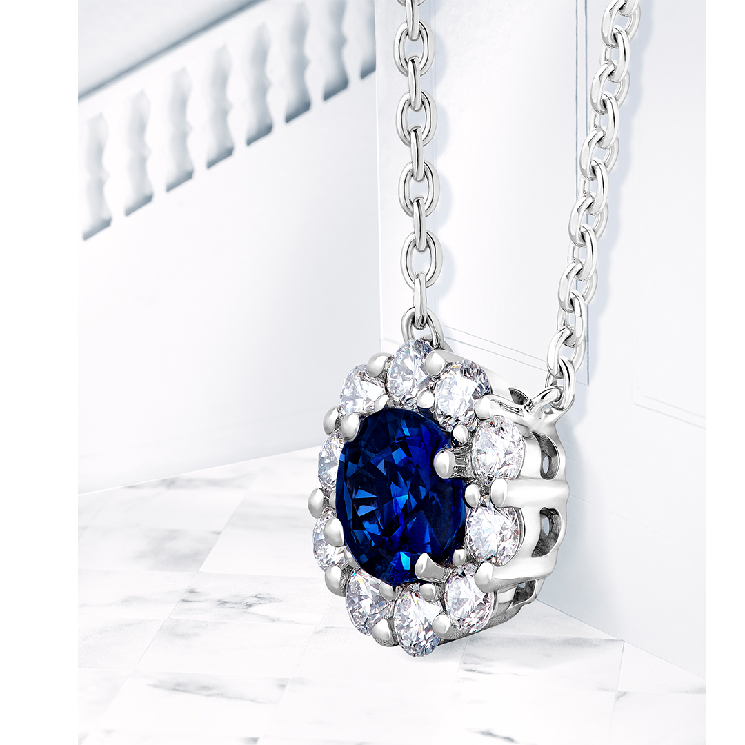 Style legacy. So simple, so chic, choose a round rather than oval sapphire for a twist on a classic. Link in bio to shop the 1735 collection, inspired by Princess Diana’s Garrard engagement ring. #Garrard #Garrard1735 #InspiredByDiana #ATimelessIcon