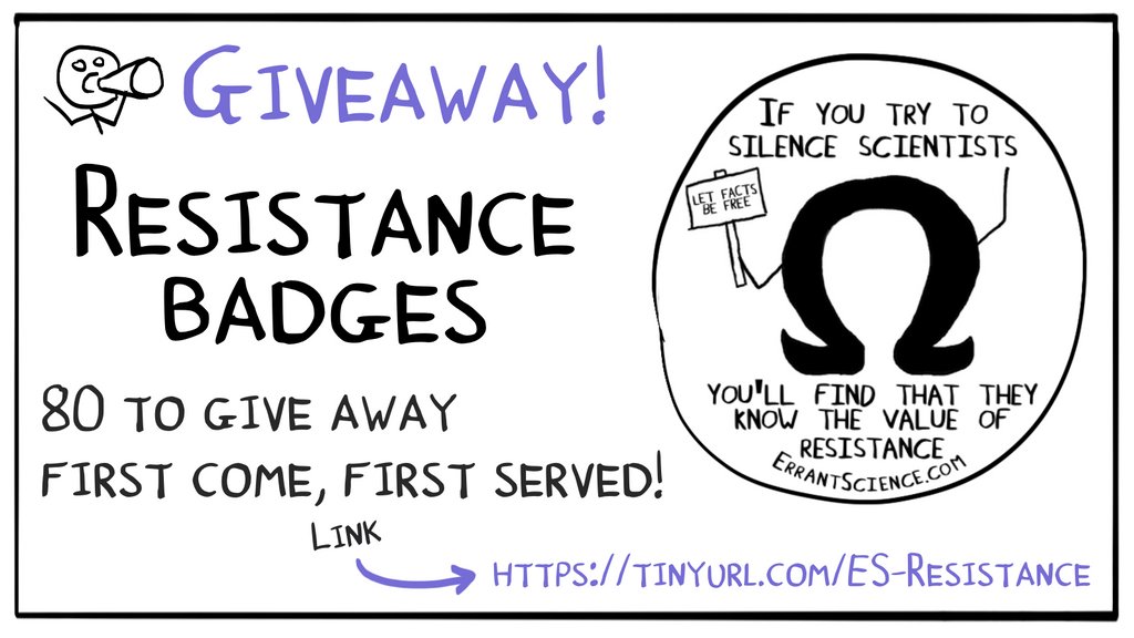 ErrantScience's tweet photo. Scientists know the value of resistance... and we have the badges to prove it! Fill in the form at the link and the first 80 people will get a badge in the post https://t.co/7VYg3jUkP0
#UCUStrikes #ScientistProtest #ScienceRebellion https://t.co/Cdf4JeovPO