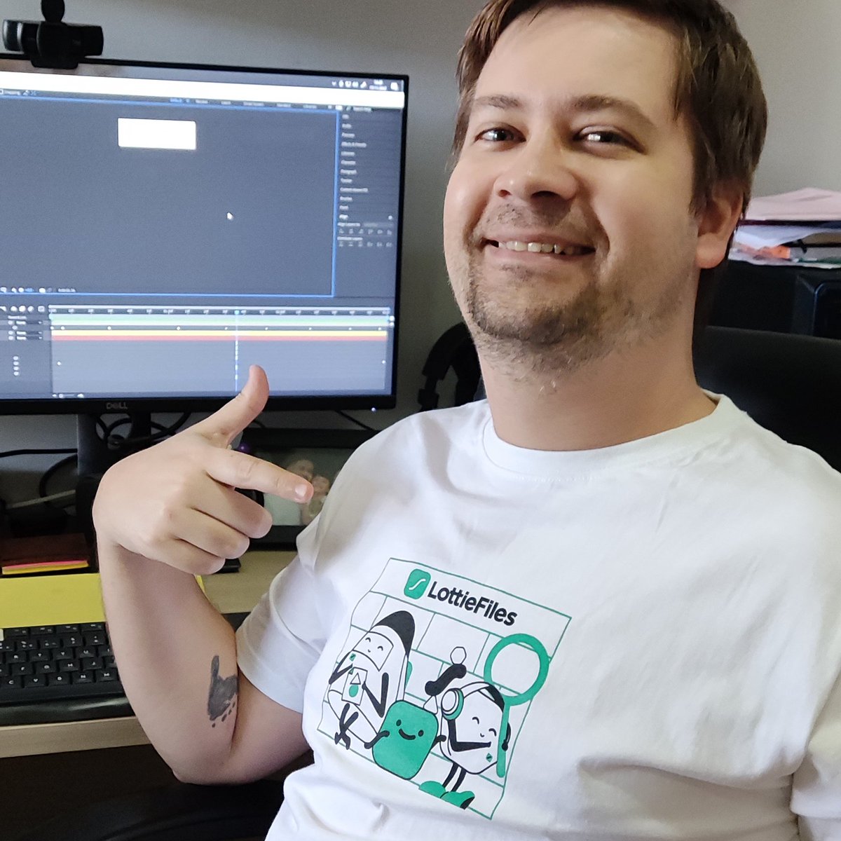 Look what arrived today! A nice and fun little package from <a href="/LottieFiles/">LottieFiles</a>! Thanks for the treat, happy to be part of this community!

(BTW, new YouTube tutorial - which involves #lottie - launching SOON!)