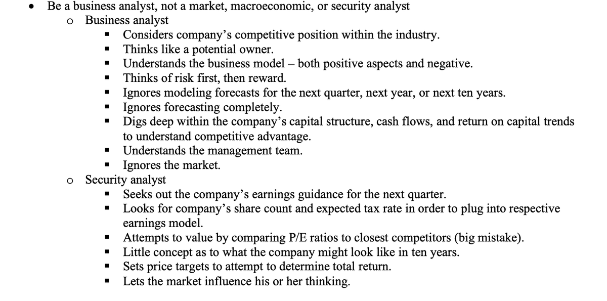 QCompounding's tweet photo. The difference between a business analyst and security analyst according to Charlie Munger: https://t.co/lph2hNhf8C