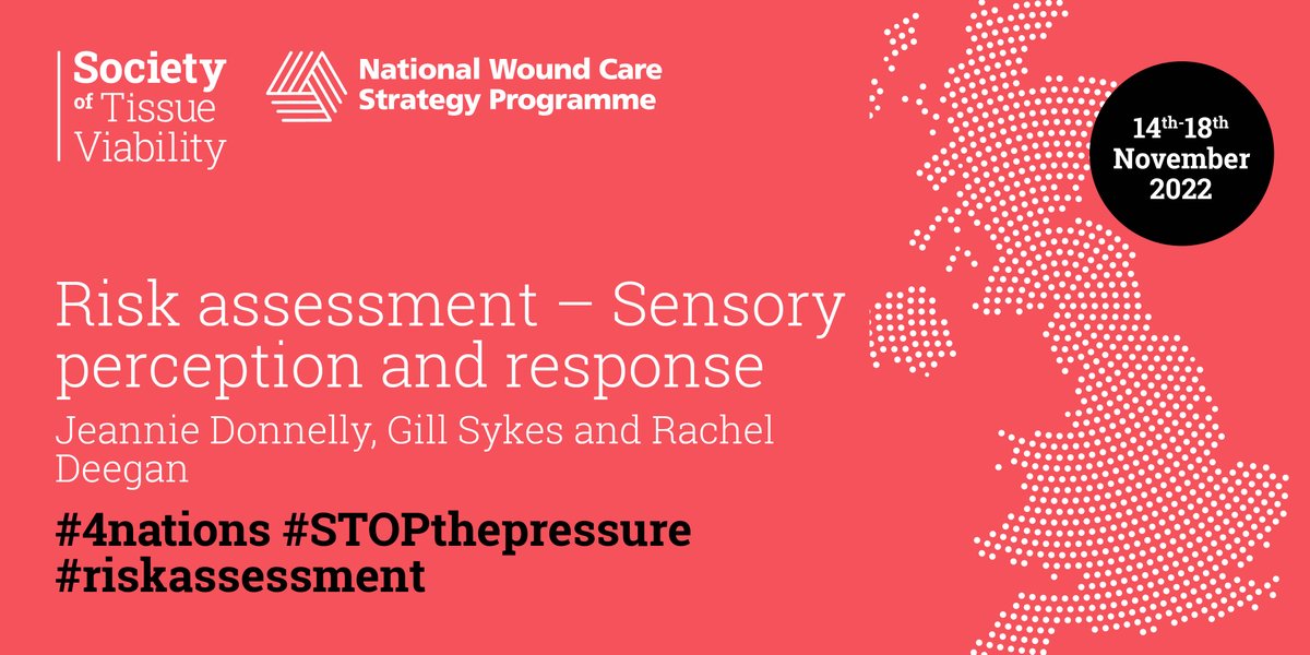 And here is our 4th short film on #riskassessment - 'Risk assessment – Sensory perception and response' – with Jeannie Donnelly, Gill Sykes and Rachel Deegan - spend a few minutes watching Jeannie, Gill and Rachel and lets #stopthepressure together societyoftissueviability.org/community/stop…