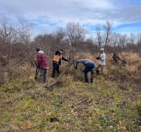 MSU_Forestry's tweet photo. MSU Forestry’s Forests Forever Scholars spent last Saturday in Harrison Meadows Park volunteering for East Lansing’s Environmental Stewardship Program removing invasive buckthorn. Thank you for keeping the park clean and healthy! #spartanswill #forestsforever #volunteering https://t.co/4uzBkWq7s1