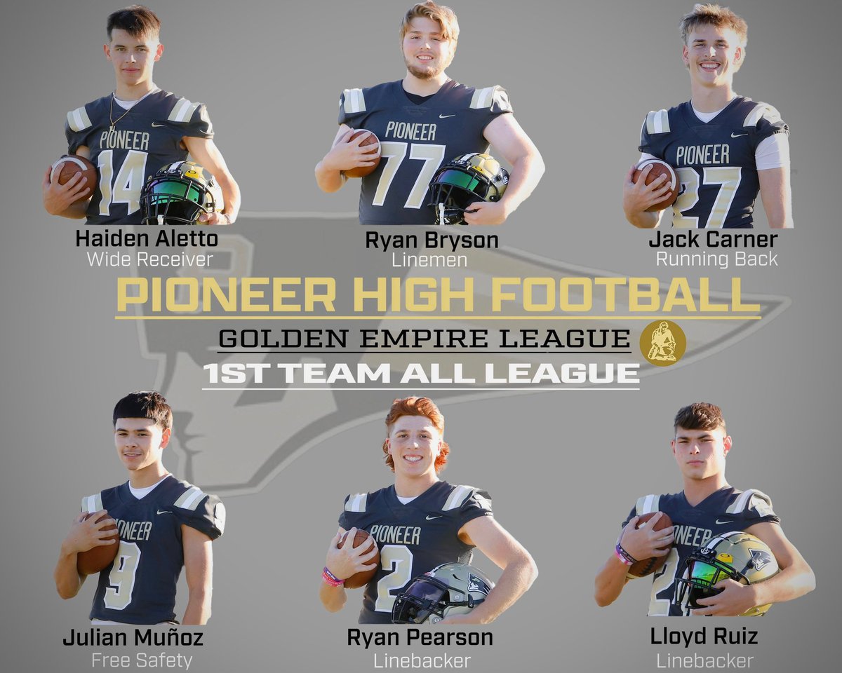 PHSFBBoosters's tweet photo. We are proud to announce &amp; congratulate our 2022 Golden Empire League Award Recipients - 1st Team All League (6), Honorable Mentions (2). Also a HUGE congrats to Ryan Bryson - Linemen MVP &amp; Jack Carner - Offensive MVP #Ptown https://t.co/wl7d5gqED3