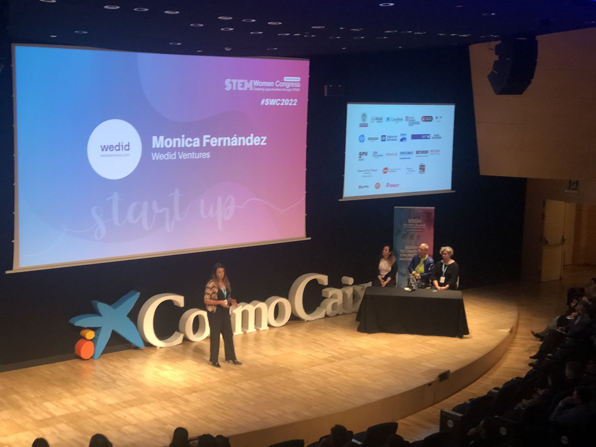 StemwomenEurope's tweet image. 👍🏻🌟#SWC22 #EMPRENDIMIENTO 
Mónica Fernández – Wedid Ventures Elena Losantos – Identify – Enjoy Culture Mercedes Martínez – dothegap, let’s exchange experiences! Anna Goixens – TechMujer Daniela Tost – De la academia a la empresa. El caso : Virmedex Virtual Experiences S.L.