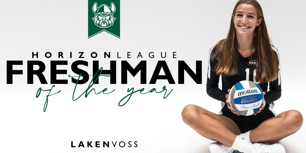CSU_Vball's tweet photo. #𝗛𝗟𝗩𝗕 𝗙𝗥𝗘𝗦𝗛𝗠𝗔𝗡 𝗢𝗙 𝗧𝗛𝗘 𝗬𝗘𝗔𝗥

Congrats to Laken for becoming the sixth Viking in program history to be named the @HorizonLeague Freshman of the Year!

🔗 https://t.co/6IdFqATMDk https://t.co/JjaasyIE4l