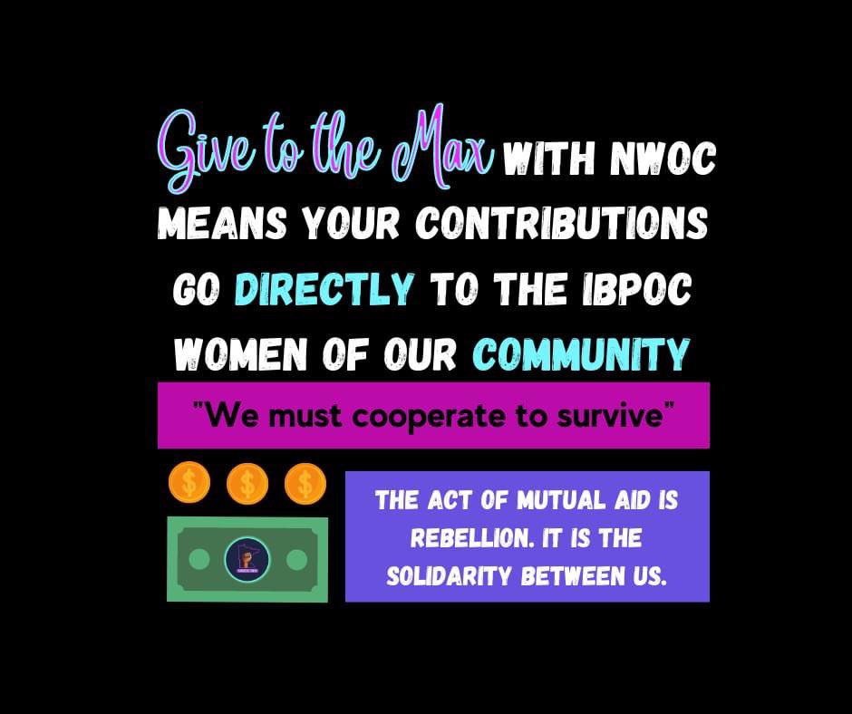 NWOC #GiveToTheMax Mutual Aid Initiative is set to help two local IBPOC moms 1. Get her car out of repossession & 2. Stay safe

Goals are 1. $673.33 (currently at $310/) & 2. $438

Venmo: @WoC-MN
CashApp: $WomenOfCultureMN
PayPal: paypal.me/NWoC

💞