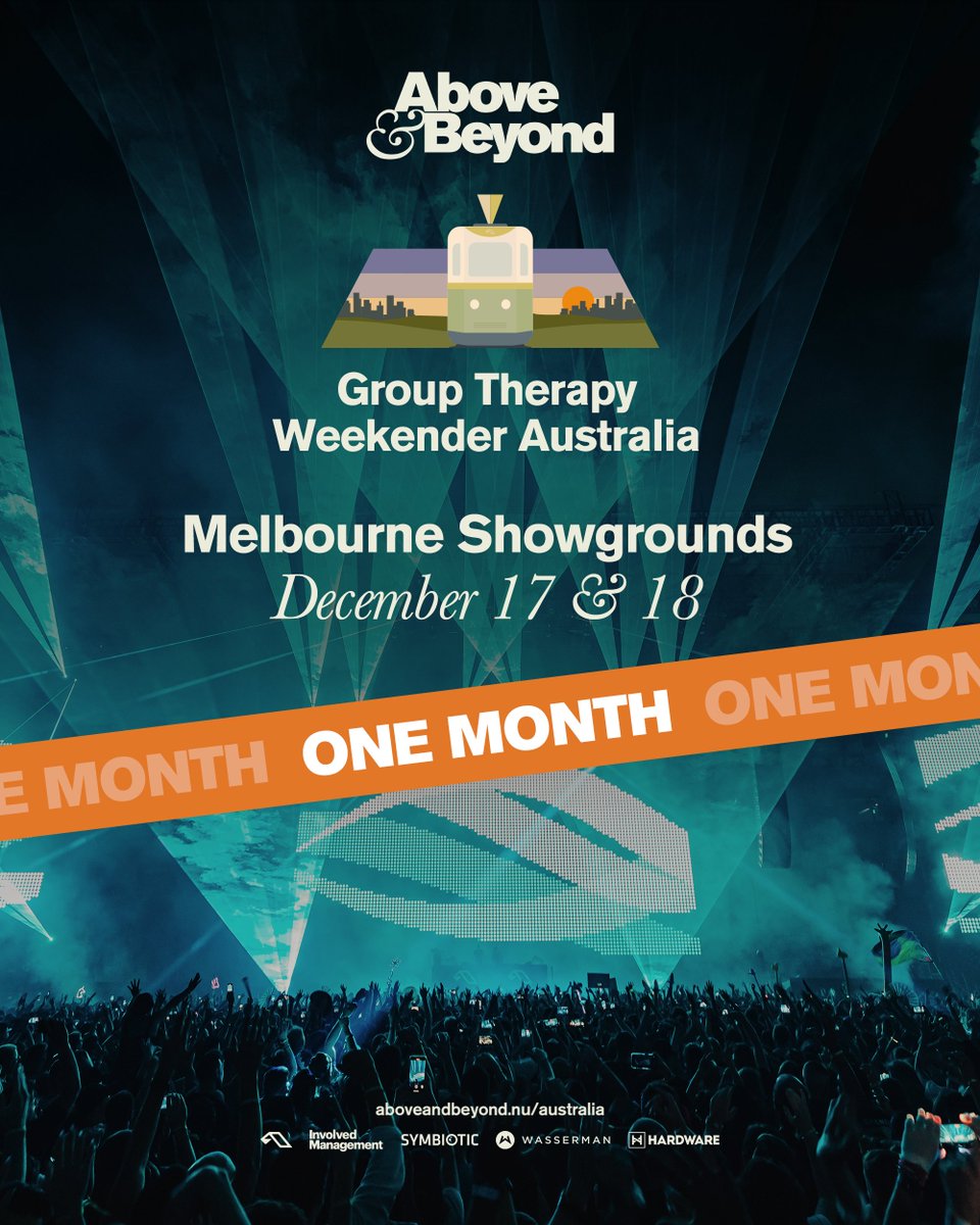 One month to go until Group Therapy Weekender Australia! 🇦🇺 Featuring music from @CRi_music, @jamesanjunadeep & @JodyWisternoff, @junomamba, @marshmusician, @OLANSOUND and more, plus a special deep set from @aboveandbeyond 🤯 Tickets: aboveandbeyond.nu/australia