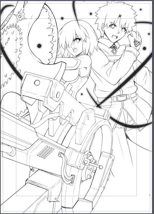 ペン入れ開始だー。(注意:スケベ本の原稿です) 