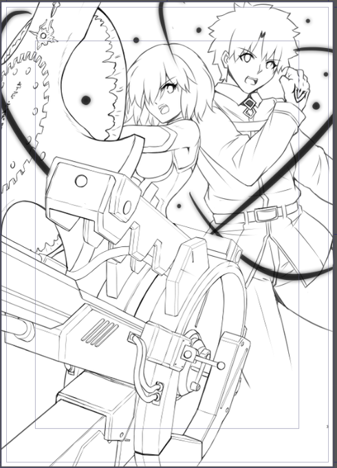 ペン入れ開始だー。(注意:スケベ本の原稿です) 