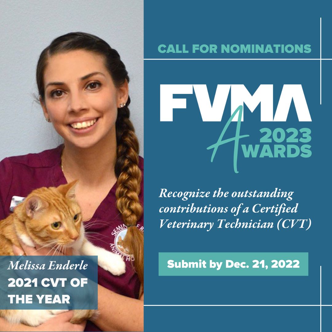 Tweet by Florida Veterinary Medical Association
