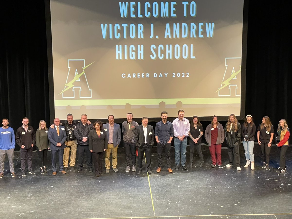 AndrewHS_d230's tweet photo. As we conclude our Career Day, we need to send a HUGE thank you to all of the professionals that spoke with our kids today!! https://t.co/f50t7n30br
