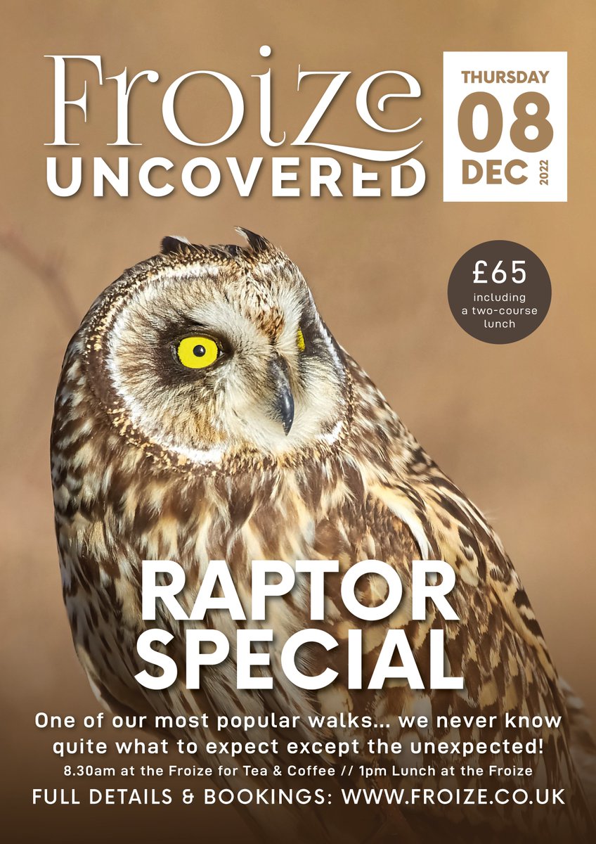 Not long now until our next @FroizeUncovered wildlife walk - when the star birds we will focus on are the incredible raptors that frequent #Suffolk during the winter. (There's lunch involved too!) RT pls.