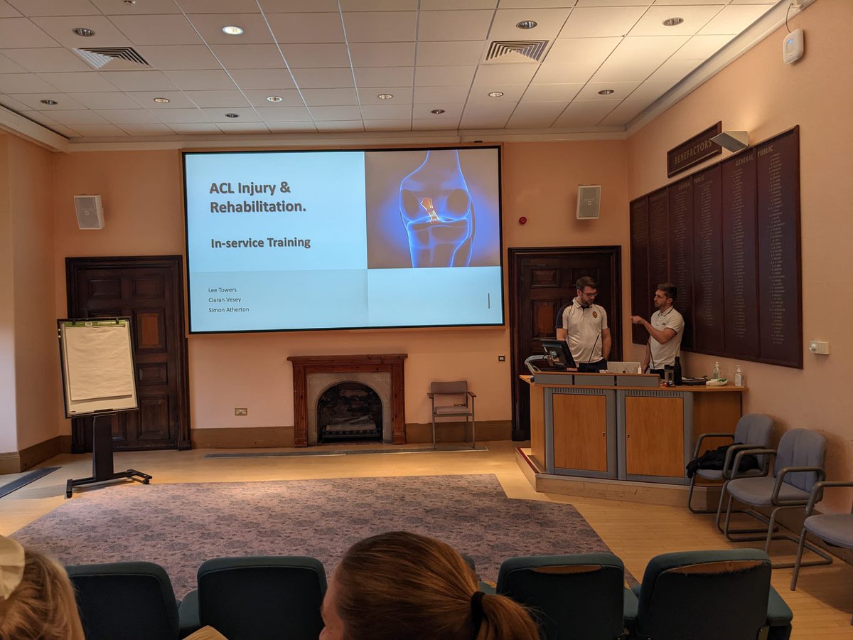 wwl_mskphysios's tweet photo. Fantastic inservice training on ACL injuries and return to play principles from our physiotherapists @lee_towers and @SimonAtherton90🏋🏼‍♂️🦵🏽💪🏽🏃🏽‍♂️#physiotherapy #aclreconstruction
#aclrehab #EndaKing #CPD #sportsinjury #crosssitelearning https://t.co/U486wECZbV