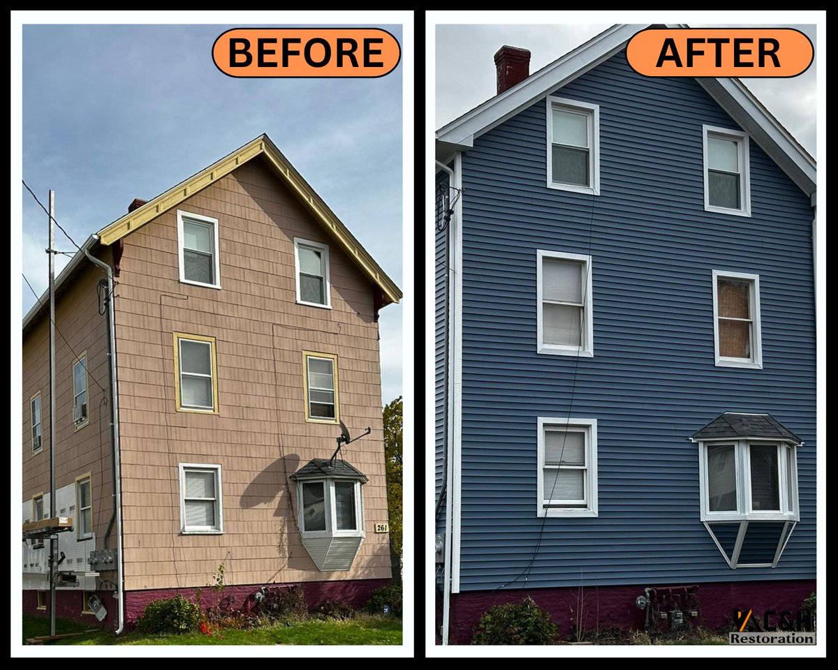 What an amazing transformation🤩 Project 804 - New Britain
#siding #sidingcontractor #sidingreplacement #sidinginstallation #sidinginstaller #sidingct #homedecor #homesiding #homeimprovementcontractor #homeimprovementprojects #WATERPROOFING