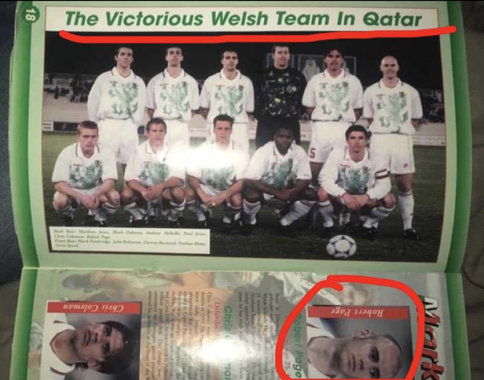 WelshFanZoneTV's tweet photo. Page 19 was missing which means Rob Page was right below it 😮 it’s an omen 🏴
#RobsPage https://t.co/vDo9O4eWdE