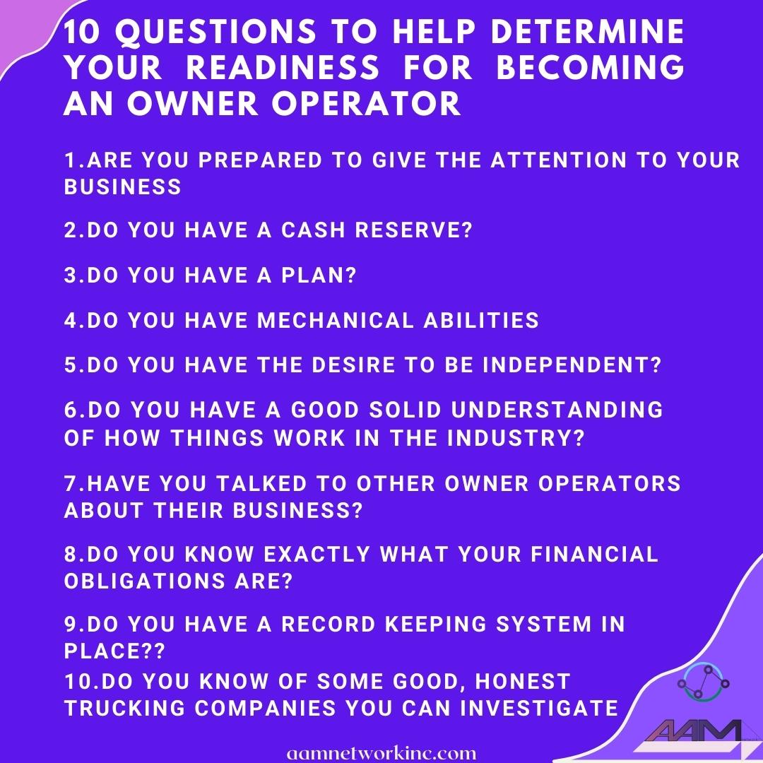 info_recruiting's tweet photo. ⚠️10 Questions To Help Determine Your Readiness For Becoming an Owner Operator⚠️
#chicago #usa #owneroperators #truckers #Transportation #CDL2022 #trucking https://t.co/IUXMPdtfAA