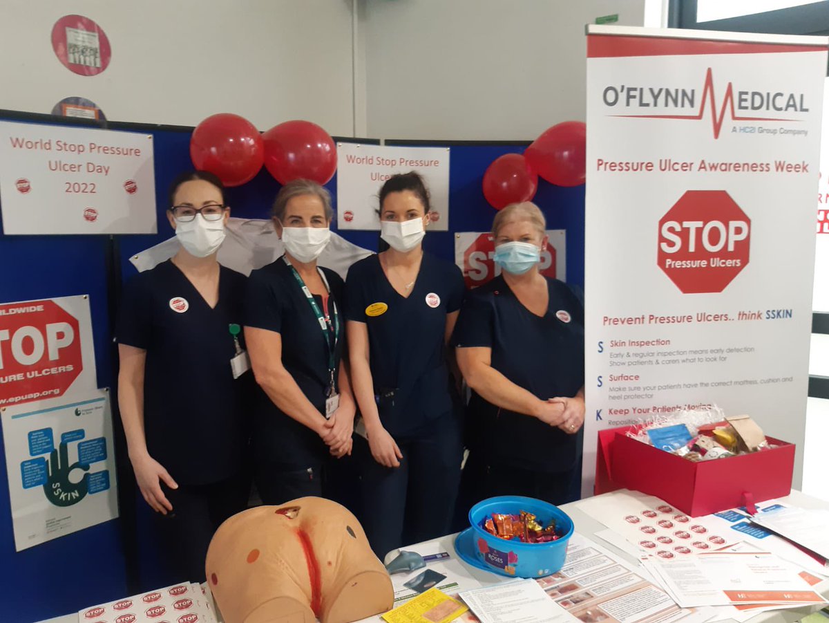 ShaunaChaplin2's tweet photo. Great turnout at our stand today for World STOP Pressure Ulcer Day, best of luck to everyone who participated in our Quiz today. #timetoAct #keeptheskinintact @HelenGrogan3 @Tara_Holmes1 @ULHospitals @bmmurphy08 https://t.co/KQjC6WYygR