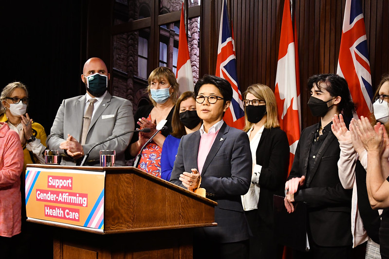 kristynwongtam's tweet photo. Ontarians face significant barriers to accessing gender affirming health care. Thank you @theirholiness, Dr. Greenaway, LEAF &amp; @The519 for supporting the Gender Affirming Health Care Act! Gender affirming care is life-saving care!
https://t.co/NVQVOARFur 
#onpoli #TransHealthCare https://t.co/X2AnWXcHlC